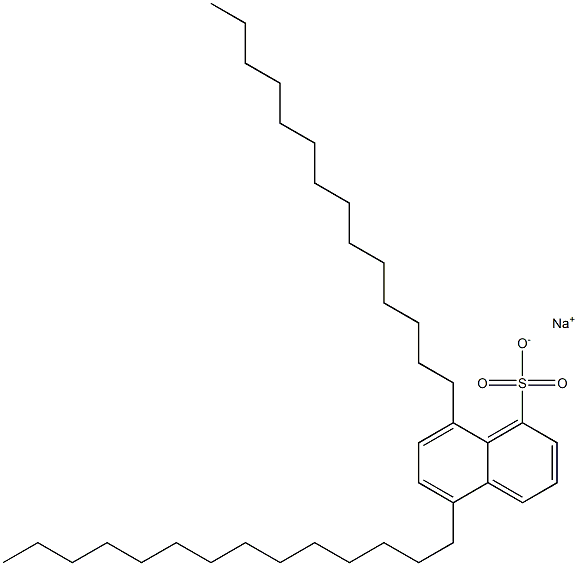 5,8-Ditetradecyl-1-naphthalenesulfonic acid sodium salt Structure