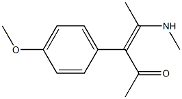 4-[Methylamino]-3-(4-methoxyphenyl)-3-penten-2-one 구조식 이미지