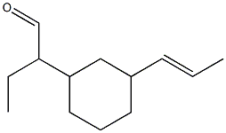 2-[3-(1-Propenyl)cyclohexyl]butanal 구조식 이미지