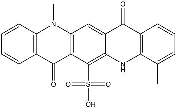 5,7,12,14-Tetrahydro-4,12-dimethyl-7,14-dioxoquino[2,3-b]acridine-6-sulfonic acid 구조식 이미지