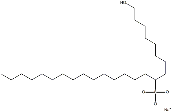 1-Hydroxytetracosane-9-sulfonic acid sodium salt Structure