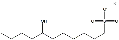 7-Hydroxyundecane-1-sulfonic acid potassium salt Structure