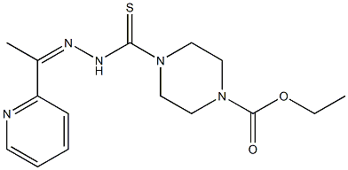 4-[[2-[1-(2-Pyridyl)ethylidene]hydrazino]carbonothioyl]-1-piperazinecarboxylic acid ethyl ester 구조식 이미지