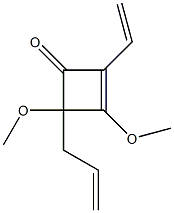 4-(2-Propenyl)-3,4-dimethoxy-2-ethenyl-2-cyclobuten-1-one 구조식 이미지