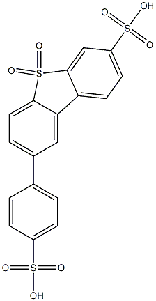 2-[4-Sulfophenyl]dibenzothiophene-7-sulfonic acid 5,5-dioxide 구조식 이미지