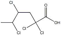 2,2,4,5-Tetrachlorohexanoic acid 구조식 이미지