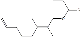 Propionic acid 2,3-dimethyl-2,7-octadienyl ester 구조식 이미지