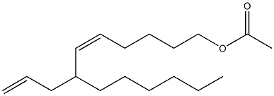 Acetic acid (5Z)-7-hexyl-5,9-decadienyl ester Structure