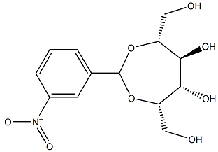 2-O,5-O-(3-Nitrobenzylidene)-D-glucitol Structure