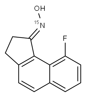 9-Fluoro-2,3-dihydro-1H-benz[e]inden-1-one (15N)oxime Structure