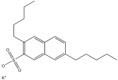 3,7-Dipentyl-2-naphthalenesulfonic acid potassium salt Structure