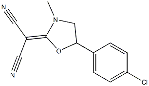 [5-(4-Chlorophenyl)-3-methyloxazolidin-2-ylidene]malononitrile 구조식 이미지