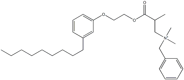 N,N-Dimethyl-N-benzyl-N-[2-[[2-(3-nonylphenyloxy)ethyl]oxycarbonyl]propyl]aminium 구조식 이미지