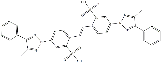 4,4'-Bis(4-methyl-5-phenyl-2H-1,2,3-triazol-2-yl)-2,2'-stilbenedisulfonic acid Structure