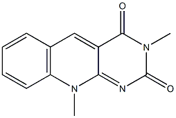 3,10-Dimethylpyrimido[4,5-b]quinoline-2,4(3H,10H)-dione Structure