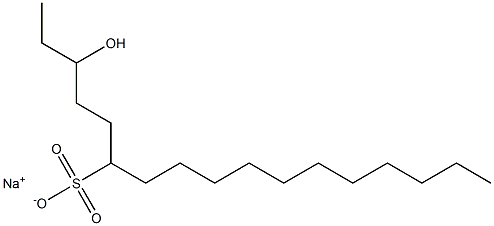 3-Hydroxyheptadecane-6-sulfonic acid sodium salt 구조식 이미지