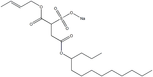 2-(Sodiosulfo)succinic acid 4-tridecyl 1-(2-butenyl) ester Structure