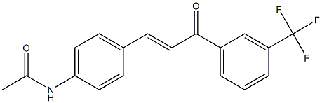 4-Acetylamino-3'-trifluoromethyl-trans-chalcone 구조식 이미지