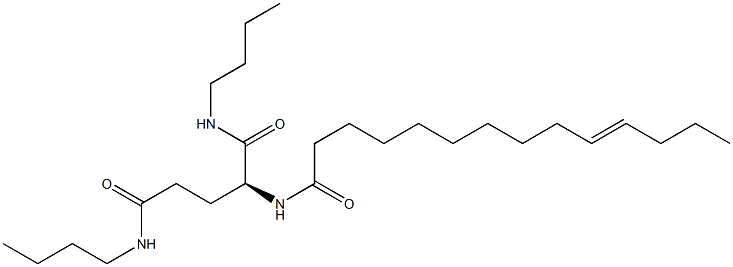 N2-(10-Tetradecenoyl)-N1,N5-dibutylglutaminamide Structure