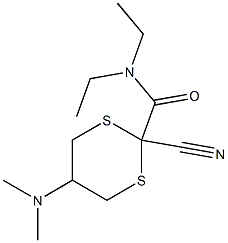 2-Cyano-5-(dimethylamino)-N,N-diethyl-1,3-dithiane-2-carboxamide Structure