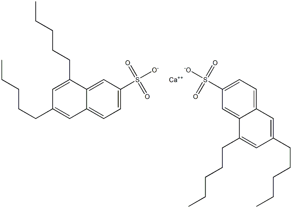 Bis(6,8-dipentyl-2-naphthalenesulfonic acid)calcium salt Structure