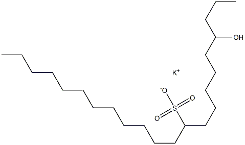 4-Hydroxydocosane-10-sulfonic acid potassium salt 구조식 이미지