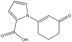 1-(3-Oxocyclohexa-1-enyl)-1H-pyrrole-2-carboxylic acid 구조식 이미지