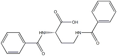 [S,(-)]-2,4-Di(benzoylamino)butyric acid Structure