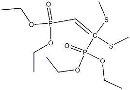 2,2-Di(methylthio)ethenediylbisphosphonic acid tetraethyl ester 구조식 이미지