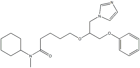 5-[2-(1H-Imidazol-1-yl)-1-(phenoxymethyl)ethoxy]-N-methyl-N-cyclohexylpentanamide 구조식 이미지
