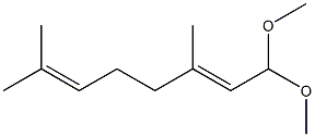 (2E)-1,1-Dimethoxy-3,7-dimethyl-2,6-octadiene Structure