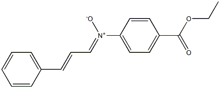 N-(4-Ethoxycarbonylphenyl)-3-phenyl-2-propen-1-imine N-oxide 구조식 이미지