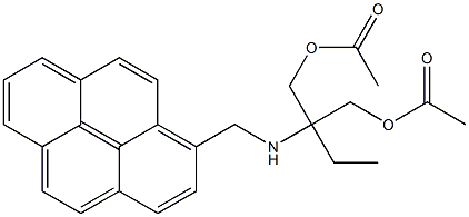 1-[1,1-Bis(acetyloxymethyl)propylaminomethyl]pyrene Structure