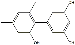 4',6'-Dimethyl-1,1'-biphenyl-2',3,5-triol 구조식 이미지