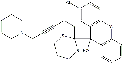 2-Chloro-9-[2-[5-(1-piperidinyl)-3-pentynyl]-1,3-dithian-2-yl]-9H-thioxanthen-9-ol Structure