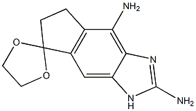 2,4-Diamino-5,6-dihydrospiro[indeno[5,6-d]imidazole-7(1H),2'-[1,3]dioxolane] 구조식 이미지