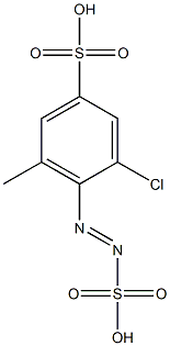 2-Chloro-6-methyl-4-sulfobenzenediazosulfonic acid Structure