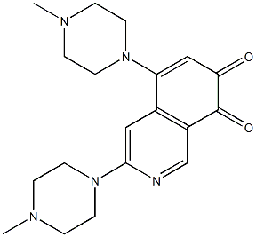 3,5-Bis(4-methylpiperazin-1-yl)isoquinoline-7,8-dione 구조식 이미지