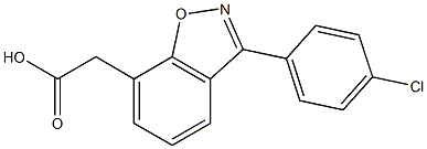 3-(p-Chlorophenyl)-1,2-benzisoxazole-7-acetic acid Structure
