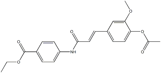 4-[[3-(3-Methoxy-4-acetoxyphenyl)-1-oxo-2-propenyl]amino]benzoic acid ethyl ester Structure