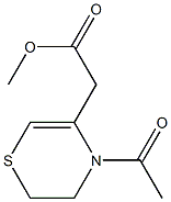 4-Acetyl-5,6-dihydro-4H-1,4-thiazine-3-acetic acid methyl ester 구조식 이미지