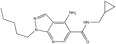 1-Pentyl-4-amino-N-(cyclopropylmethyl)-1H-pyrazolo[3,4-b]pyridine-5-carboxamide Structure