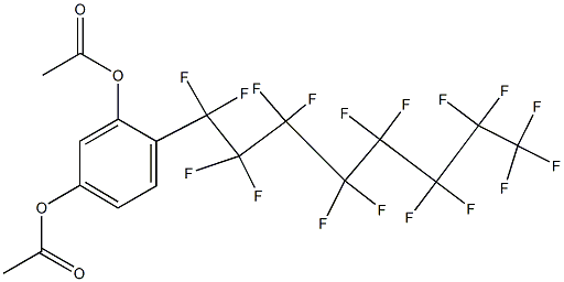 4-(Heptadecafluorooctyl)benzene-1,3-diol diacetate 구조식 이미지