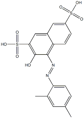 4-[(2,4-Dimethylphenyl)azo]-3-hydroxy-2,7-naphthalenedisulfonic acid Structure