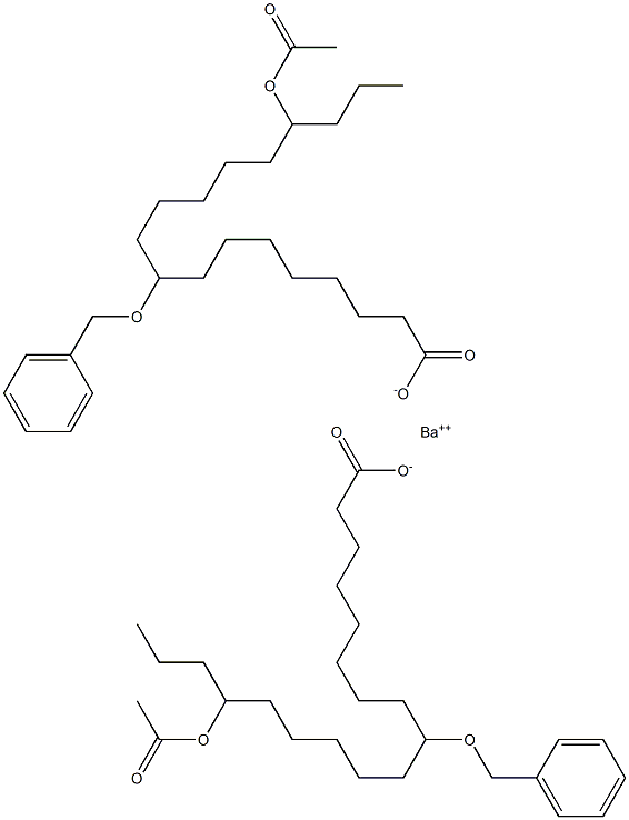 Bis(9-benzyloxy-15-acetyloxystearic acid)barium salt 구조식 이미지