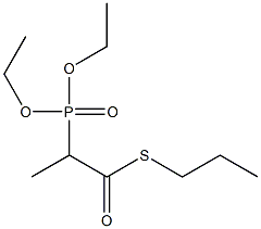 2-(Diethoxyphosphinyl)propanethioic acid S-propyl ester 구조식 이미지