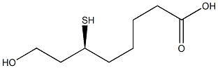 [S,(-)]-8-Hydroxy-6-mercaptooctanoic acid 구조식 이미지