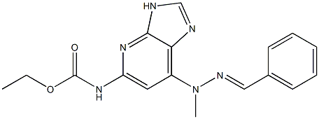 N-[7-(2-Benzylidene-1-methylhydrazino)-3H-imidazo[4,5-b]pyridin-5-yl]carbamic acid ethyl ester Structure