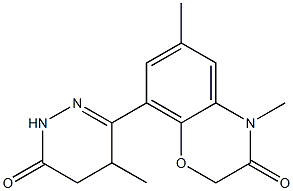 4,6-Dimethyl-8-[(1,4,5,6-tetrahydro-4-methyl-6-oxopyridazin)-3-yl]-4H-1,4-benzoxazin-3(2H)-one Structure