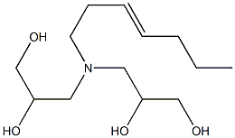 3,3'-(3-Heptenylimino)bis(propane-1,2-diol) 구조식 이미지